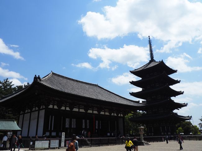 東金堂と五重塔です。