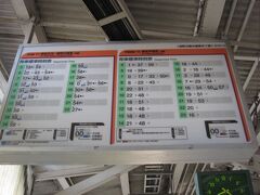 新栃木駅　乗換に30分以上待ちました。電車の本数も随分少なくなりました。