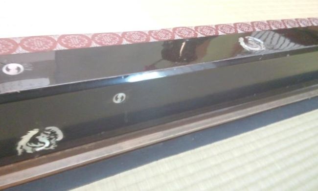 床の間には螺鈿の模様が。。