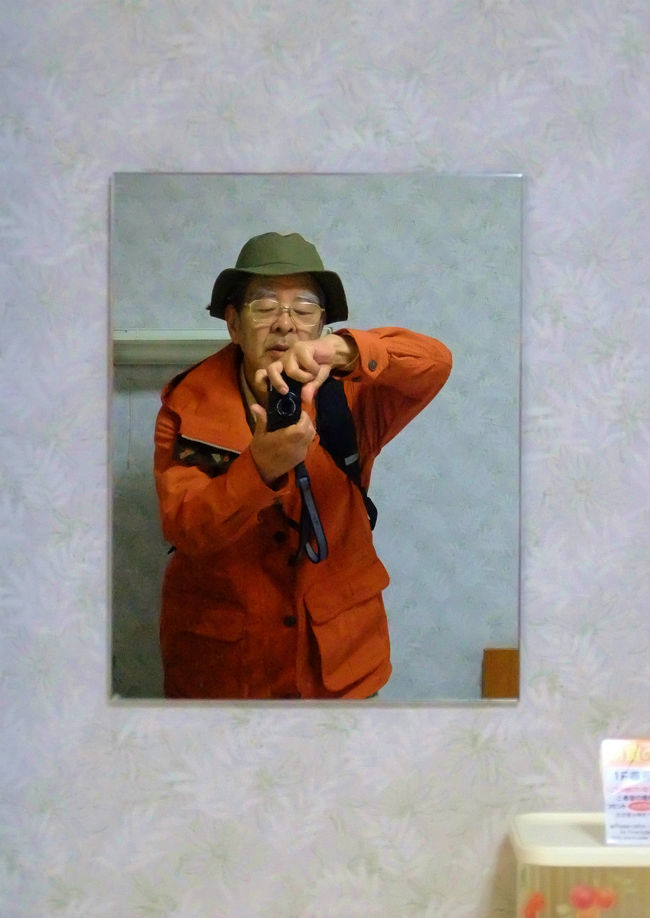 鏡に向かって　パチリ