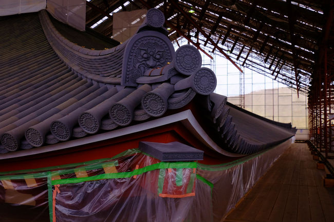 軒瓦も　発掘された瓦と同じ紋様で制作