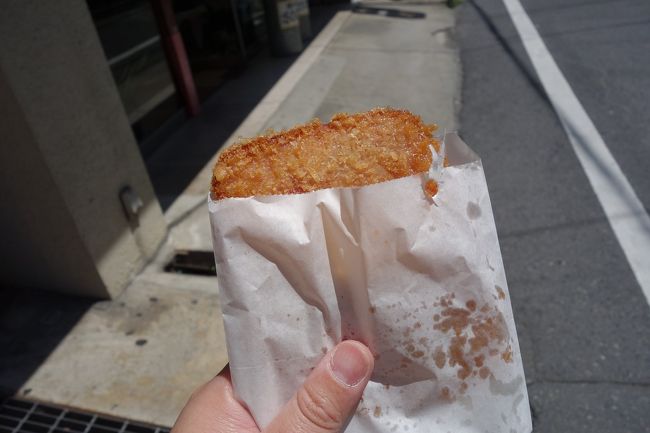 先ほど買ったハムカツ<br /><br />美味しい