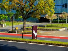 左手に県庁が見えてきます。
奈良はこのあたりから、奈良公園回りすべてが国有地と聞いています。
鹿注意の看板が道路に出ています。