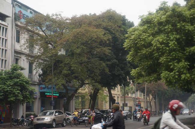 オペラハウスからまたホアンキエム湖方向に戻ります。<br />この通りだけ、他と違う。高級感のあるストリート。