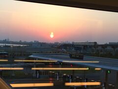 帰りに立ち寄った羽田空港国際線ターミナル
ちょうど日没