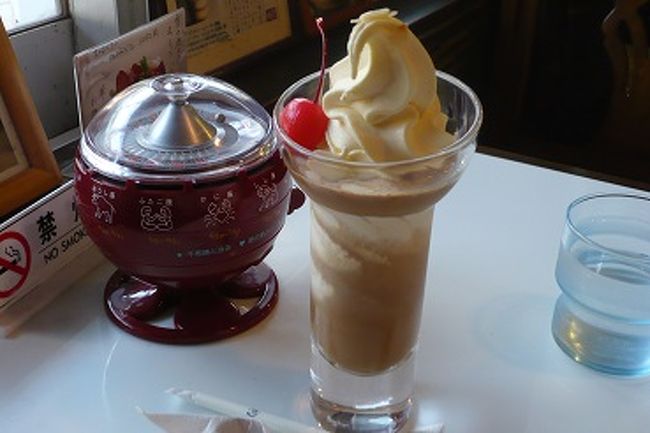 モカをチョイス。<br />甘さ控えめ、ほろ苦く、<br />アイスクリームが本当に美味しかった！<br />他のメニューも（プリンアラモード等）<br />気になったので、次回に。