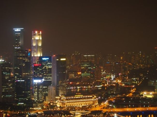 屋上のプール<br /><br />シンガポールの夜景