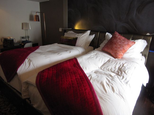 １時間弱でホテルに到着。<br />空港からハノイ市街までは、けっこう遠いですが、タクシー代はとても安いです。日本と１けた違うかな、びっくりです。<br /><br />予約したホテルは、難しい名前で、なかなか覚えられなかったですが、ドゥ・ロペラというお洒落なホテルでした。オペラ座の近くです。<br />ベッドがせり上がらなければならないほど高く、落ちたら怪我するなってほどです。