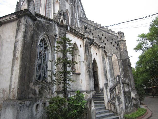 協会の周りを１周します。<br />