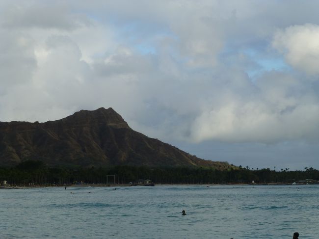 夕焼けに染まるダイヤモンドヘッド