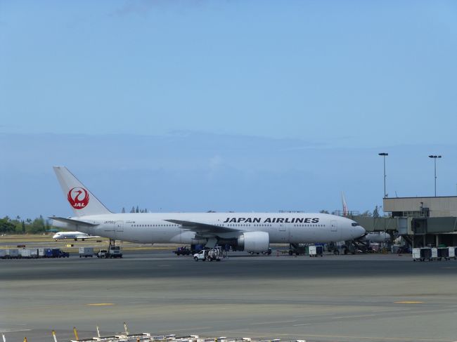 先ほどのＪＡＬを横から。