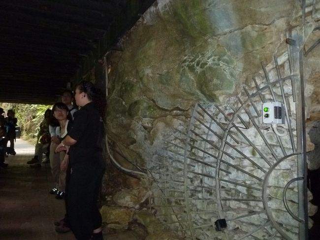 中に入る前に注意事項を聞きます<br />