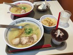 名鉄岐阜駅前のスガキヤでラーメンとスイーツのセット。安くて美味いです。