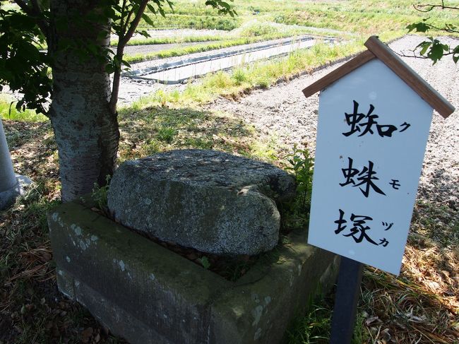 鳥居そばには蜘蛛塚がありました。