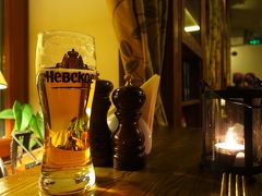 さてサンクトペテルブルク到着。
本なんかでお店も見ていたのですが、結局ホテルに付属のレストランが味もそこそこだし、顔覚えてくれてるから気さくに対応してくれるし、午前四時まで開いてて遅くなっても食事が摂れるしで殆どここで食べました。
割と高級な部類の価格設定ですが宿泊者は15%割引だったし。

早速ロシアのおビールたんを。これはサンクトペテルブルクの地ビール、ネフスコエ。ちょっと甘い香りがあって女性にも好まれるんじゃないでしょうか。ビンだと他にも種類があったのですが、気分的におビールたんはやっぱ生かなって。