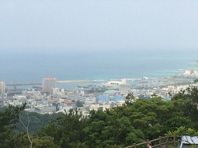 名護岳登って(当然車です)展望台から名護市内を望みます。<br /><br />結構いい位置ににあるのですが、展望台が低いので、木々が邪魔ですね。残念。