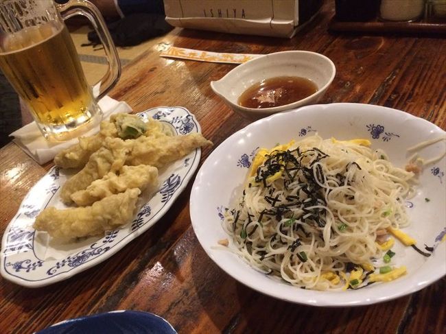 そーめんチャンプルとてんぷら<br /><br />定番ばっかり食べてますね。