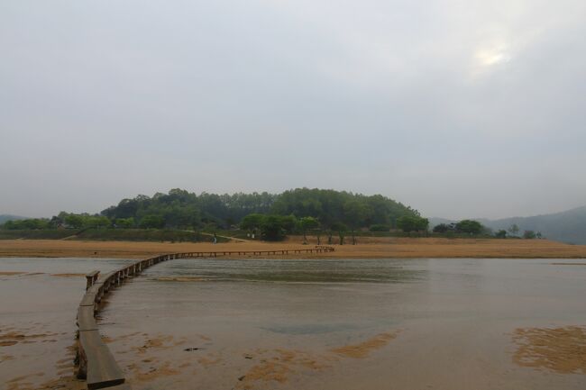 これは、帰りの写真。<br /><br />右上に太陽が薄く見えました。午前中、快晴の日は逆光になりそうです。<br />晴れていれば、綺麗な写真が撮れそうなのでとても残念です。