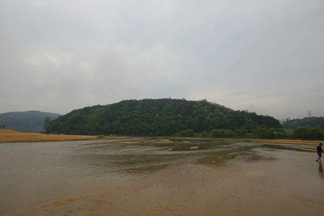 この低い山を左から登って右から下りて来ました。