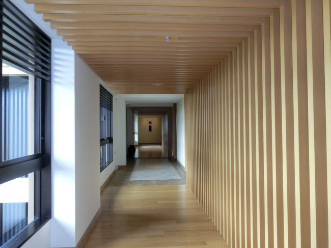 お部屋からエレベーターまでの道のり。