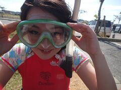 超怖がりのMaちゃん。
今日は久々シュノーケルにチャレンジ。青の洞窟まで行けるかな？
３年くらい前の冬、石垣島でダイビングした私に付き合ってシュノーケルした時は秒殺でギブだったよね。