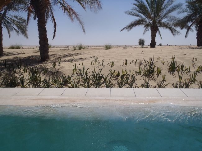 プール越しの砂漠。<br />ほんとに贅沢なひととき。<br /><br />５時間くらいプールでまったり☆