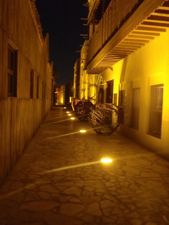 夜ほライトアップされてキレイなバスタキヤ地区。<br /><br />帰りは近くのﾒﾄﾛからホテルへ。