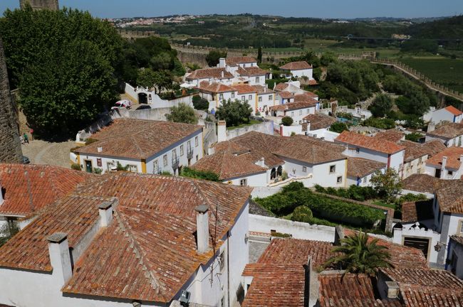 遠くに向こう側の城壁が見えます。