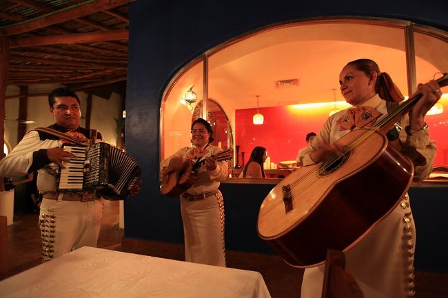○夕食はメニューを選べるチョイスメニュー<br />　リクエストに答えてくれる生演奏を聞きながらおいしい料理をいただきました。<br />　ホテルの中は、オールインクルーシブタイプでしたが、このシステムはジャマイカからうまれそうです。