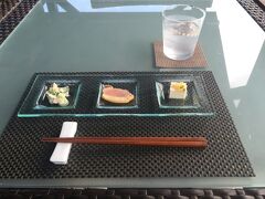 前菜です。僕には似合わないおしゃれな感じですね。