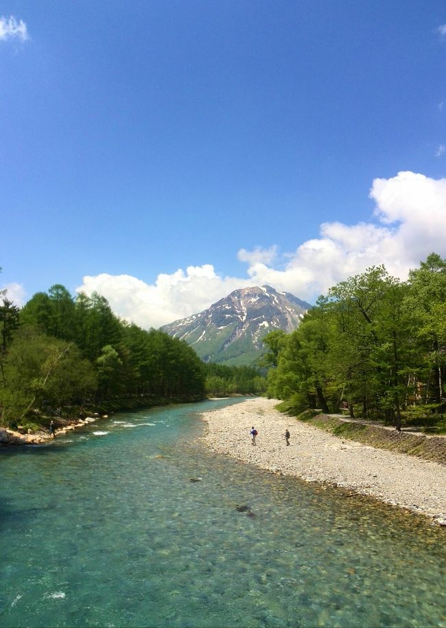 焼岳<br /><br />河童橋より。<br /><br />お昼ちょっと前に上高地到着。<br /><br />今年の二輪草は一週間位早いみたで、<br /><br />急遽本日来ることにしました。