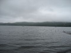 本日の山中湖は残念ながら天気は今一つ。
でも気を取り直し、愛犬と湖畔を散策です。