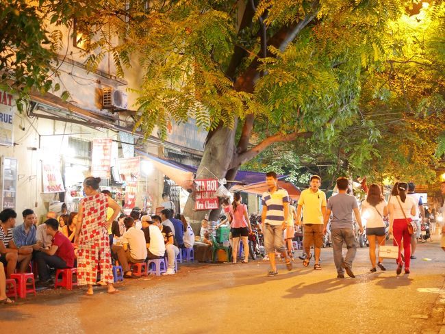 みんなでホテルに戻った。<br /><br />ホテルの部屋は大部屋。<br />でもベッド無し。マットレスが３つ。<br /><br />そしてみんなビックリ。ゴキブリがうじゃうじゃ出てくる出てくる。あっちにも、こっちにも、壁にも、天井にも!!!!!!!!!<br />２人はスリッパでゴキブリたちを叩きまくる。<br />アーギャー、眠れぬ夜だった。<br /><br />あの時泊まったホテルはどこだっただろう?<br /><br /><br />ハノイは変わった。<br />あの時出会った二人に会って、酒とタバコを組酌み交わせたら最高だね。<br /><br /><br /><br />