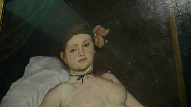 同上・<br /><br />オランピア。<br />モデルはヴィクトリーヌ・ムーラン<br /><br />2010年の三菱にはこのオランピアの<br />エッチングが3枚と習作がきていました<br /><br />美術本も海外ですと、読み下せませんので、日本で購入して読むと、勉強になります<br /><br />ただ、難しくて中々・・・