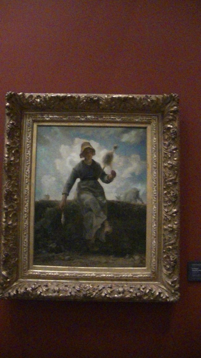 Jean-Francois Millet<br /><br />Lafileuse chevriere auvergnate<br /><br />これから、ミレーです。
