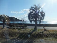 徳島を出て１時間近く経つと海が見えてきました。南下してきたこともあり、なんとなく南国の雰囲気です。