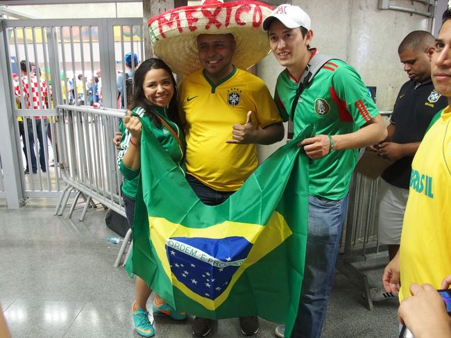 お約束のサポーター同士の記念撮影