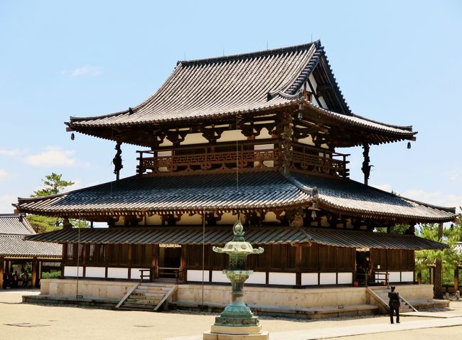 斑鳩3/6 世界遺産:法隆寺 西院伽藍（金堂・五重塔）☆修学旅行の