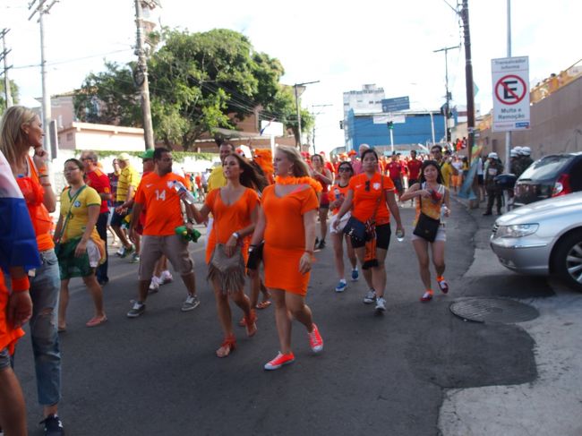 いつものオレンジ一色のOranjeサポ