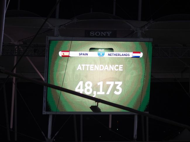 今日の観客数。ただし空席が結構目立つ