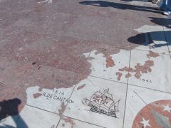 発見のモニュメント前の
世界地図
日本地図の横１５４１年と書いてある
ポルトガルが日本を認識した年
