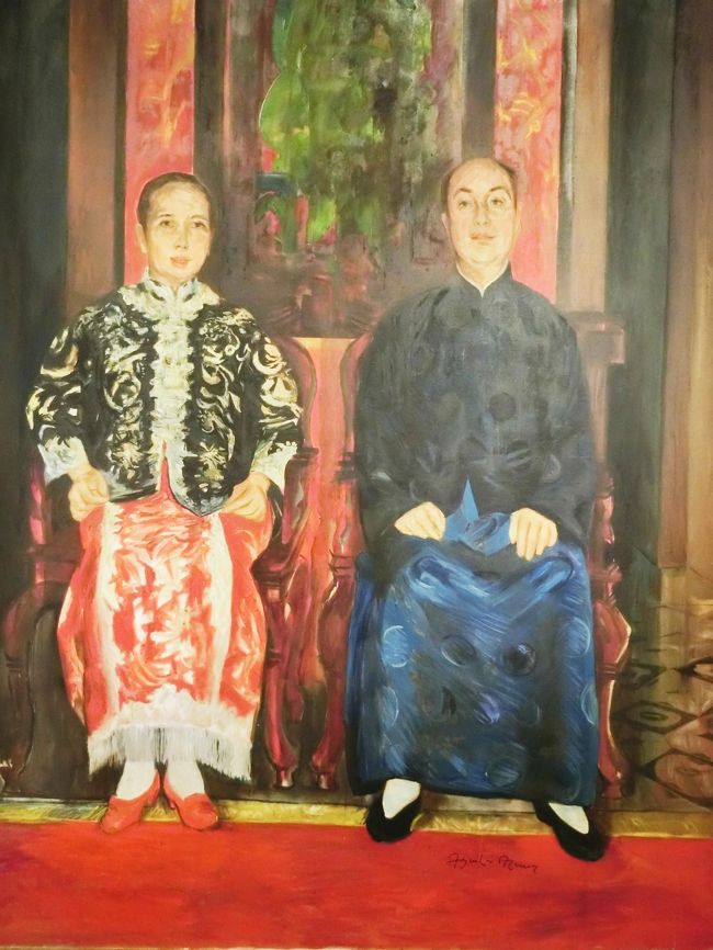タイトル ：　Portrait of Mr. Cheng Ban Lee and Mme. So Baun Ty<br />制作者 ： Frederico Aguilar-Aleuaz (1932〜2011)<br />制作年 ： 1960年頃<br /><br />＊ 作者の Aguilar-Aleuaz は フイリピン最高の National Artist for Visual Arts の称号を持っ芸術家である。 