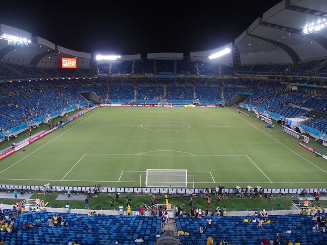 決戦の地Natalのスタジアム。ゴル裏からはこんな感じ