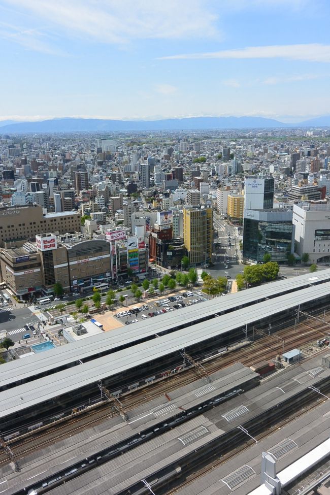 名古屋マリオットアソシアホテルの客室からの眺め。