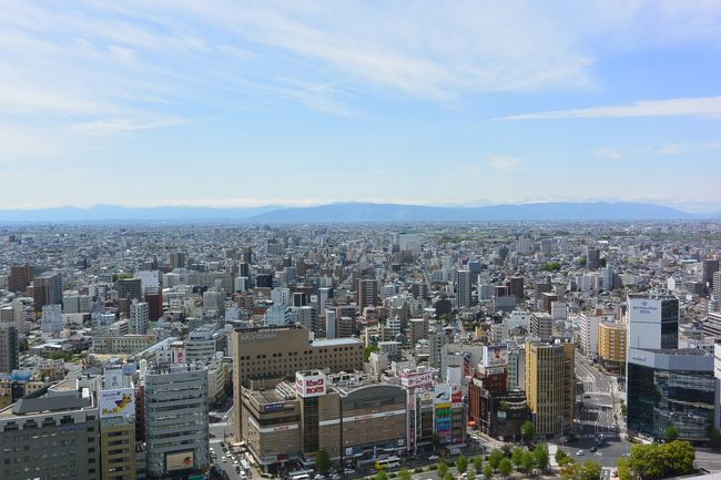 名古屋マリオットアソシアホテルの客室からの眺め。
