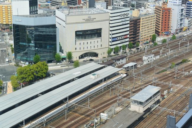 名古屋マリオットアソシアホテルの客室からの眺め。