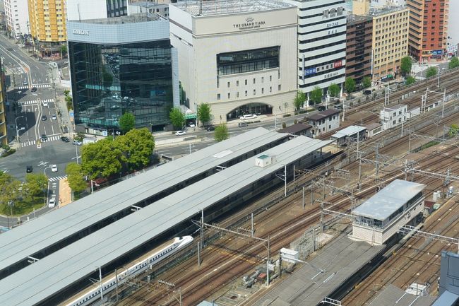 名古屋マリオットアソシアホテルの客室からの眺め。