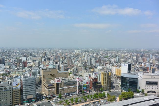 名古屋マリオットアソシアホテルの客室からの眺め。
