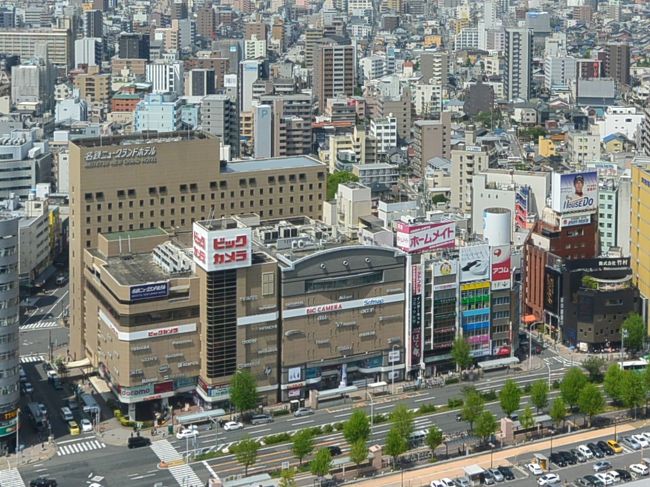 名古屋マリオットアソシアホテルの客室からの眺め。