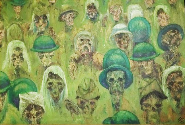 タイトル ：　A Tragic Lesson ( The Fall of Bataan )<br />制作者 ： Gaae Cabrera<br />制作年 ： 1957年